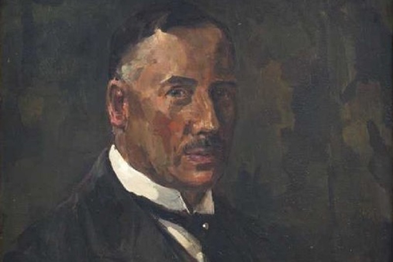 geschilderd portret van architect George van Heukelom