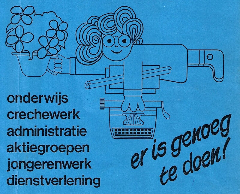 poster vrijwilligerswerk uit jaren 70