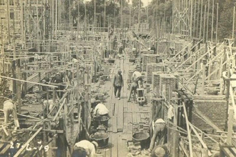 De Inktpot Utrecht metselwerkzaamheden in 1919